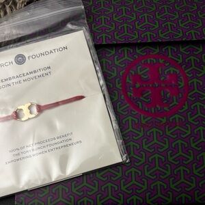 Tory Burch Red Bracelet with Minimalist Design